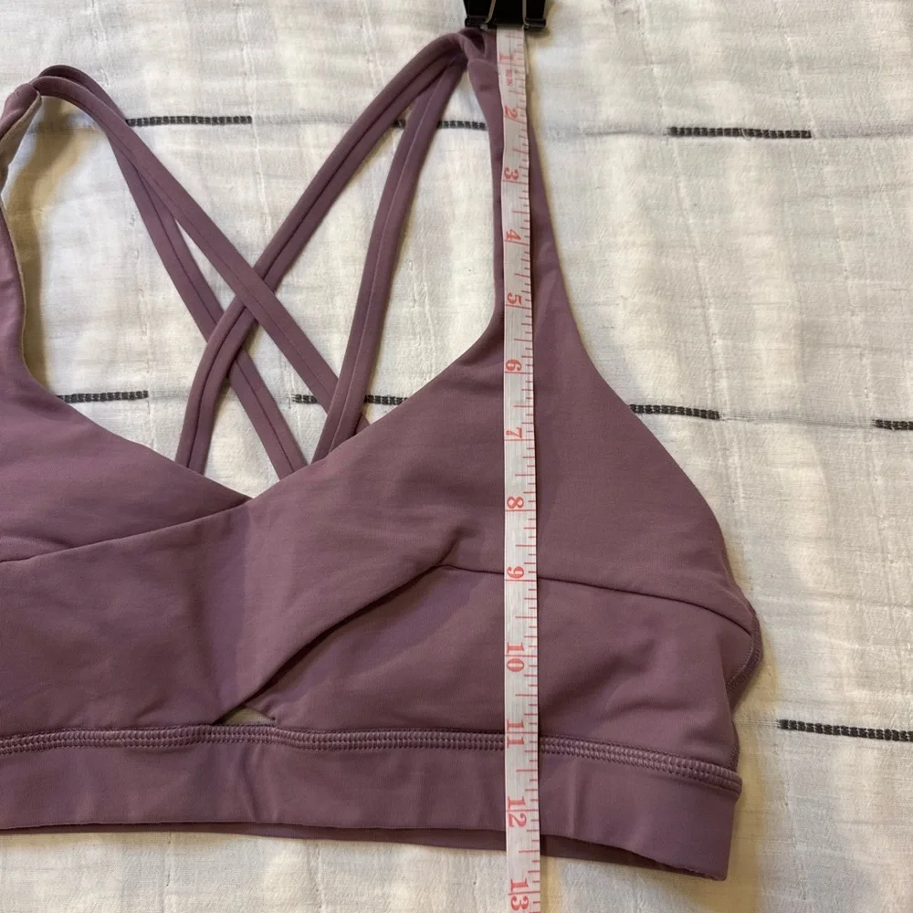 Lululemon Energy Bra Wrap Dusty Mauve Sz 6 Medium Support B-D Cup